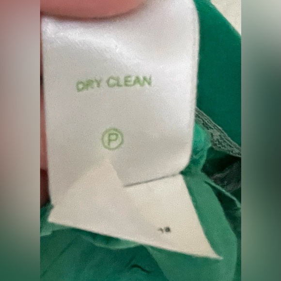 Lily Pulitzer green, cotton blend, zip front, fully lined, pleated mini skirt; 4 - Picture 7 of 7